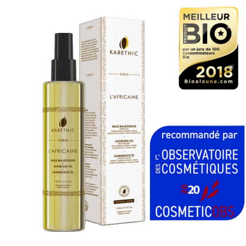 Huile Majestueuse l'Africaine élu Meilleur Produit Bio et Recommandé par l'Observatoire des Cosmétiques