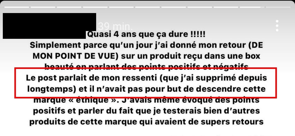 mon ressenti personnel supprime